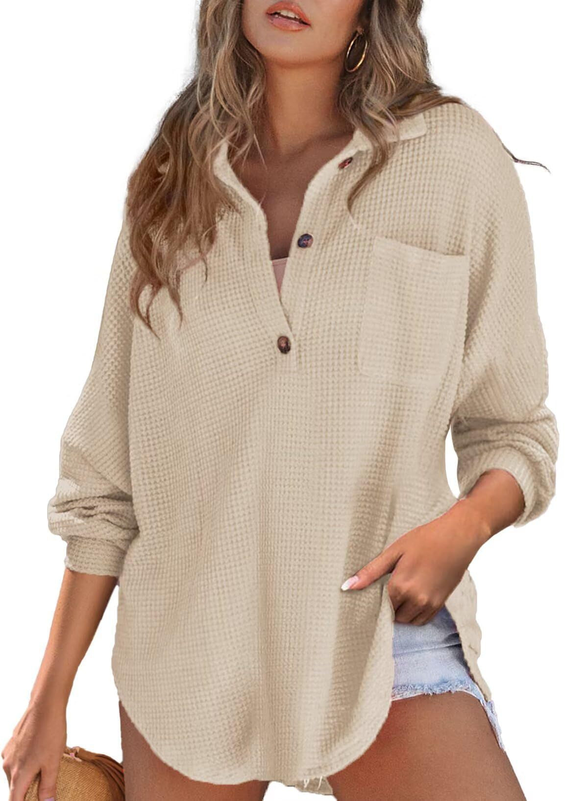 Waffle knit top