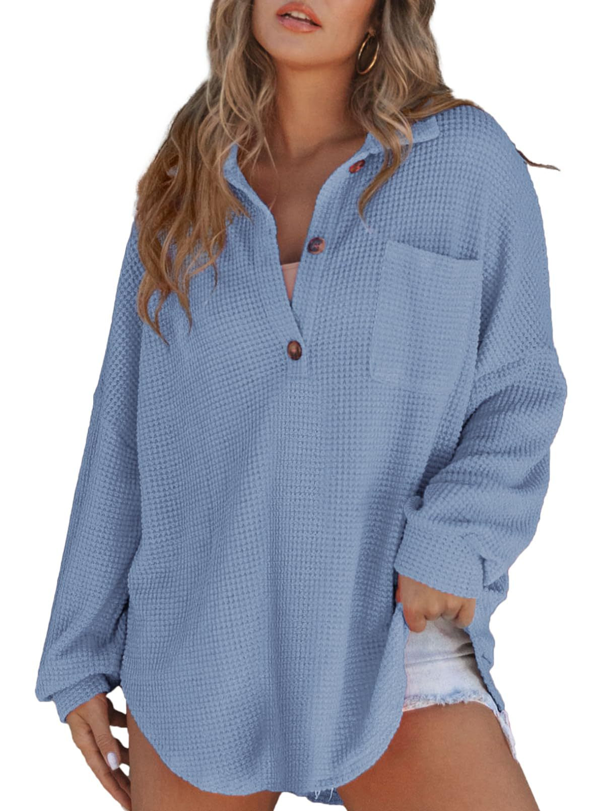 Waffle knit top