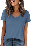 👕Fashion Loose Solid Color Short Sleeve Top