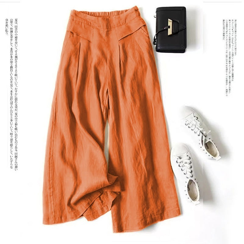 Women's Linen Wide Leg Pants