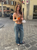 Maddy low waisted jeans - Medium blue