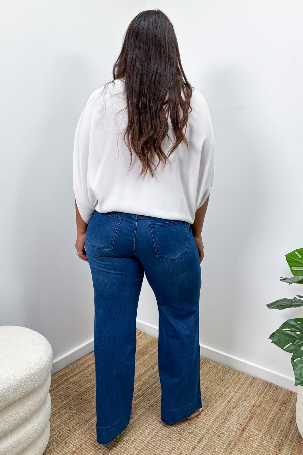 Whitley High Rise Wide Leg Jeans - Dark Denim