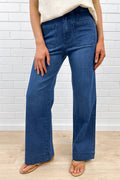 Whitley High Rise Wide Leg Jeans - Dark Denim