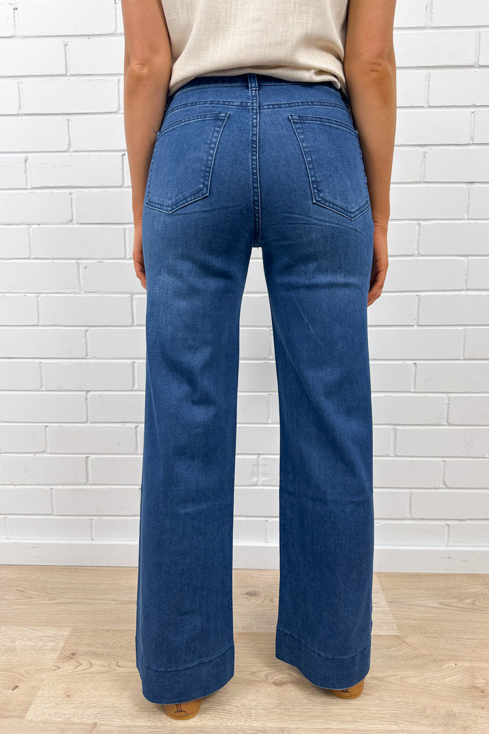 Whitley High Rise Wide Leg Jeans - Dark Denim