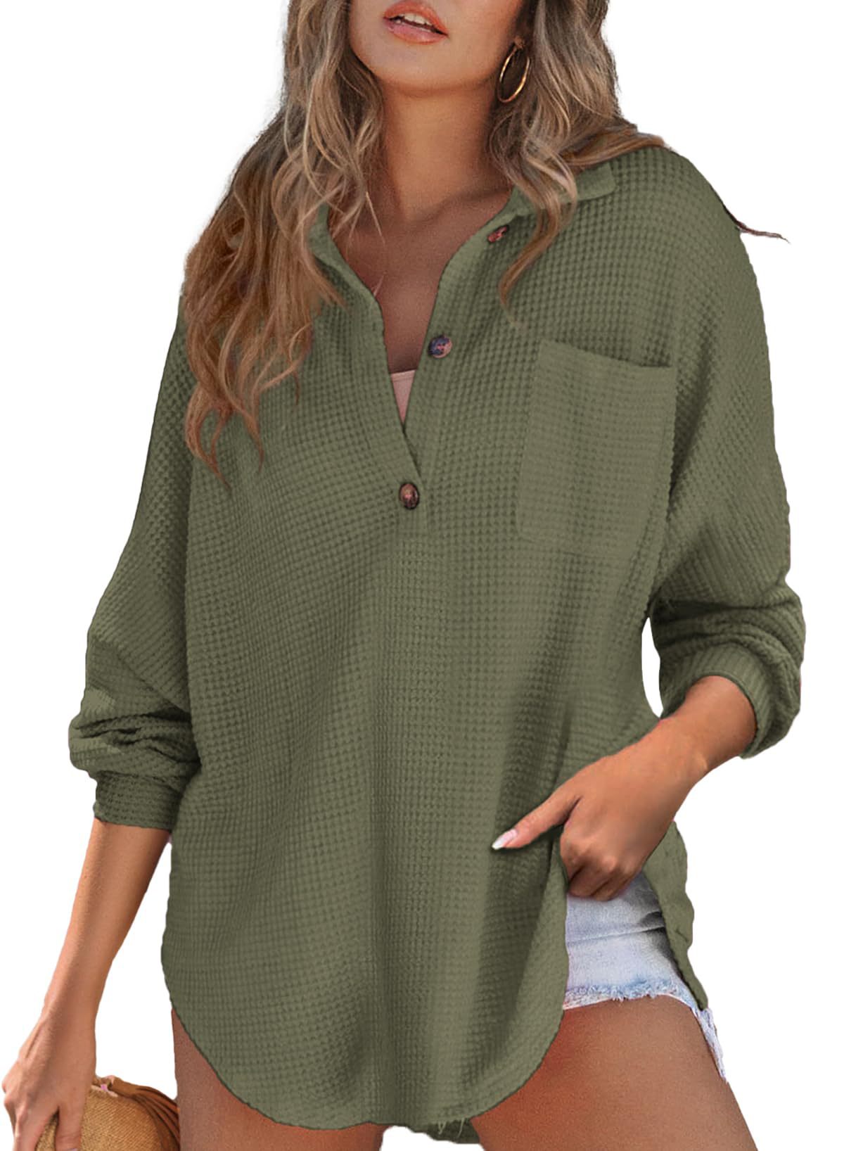 Waffle knit top