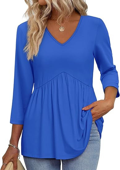 Three-quarter sleeve printed shirt