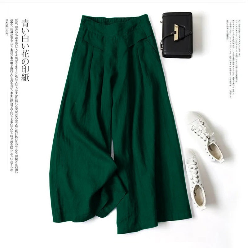 Women's Linen Wide Leg Pants