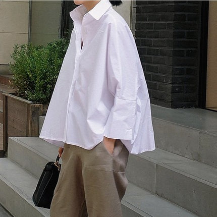 Loose-Fit Button-Up Top
