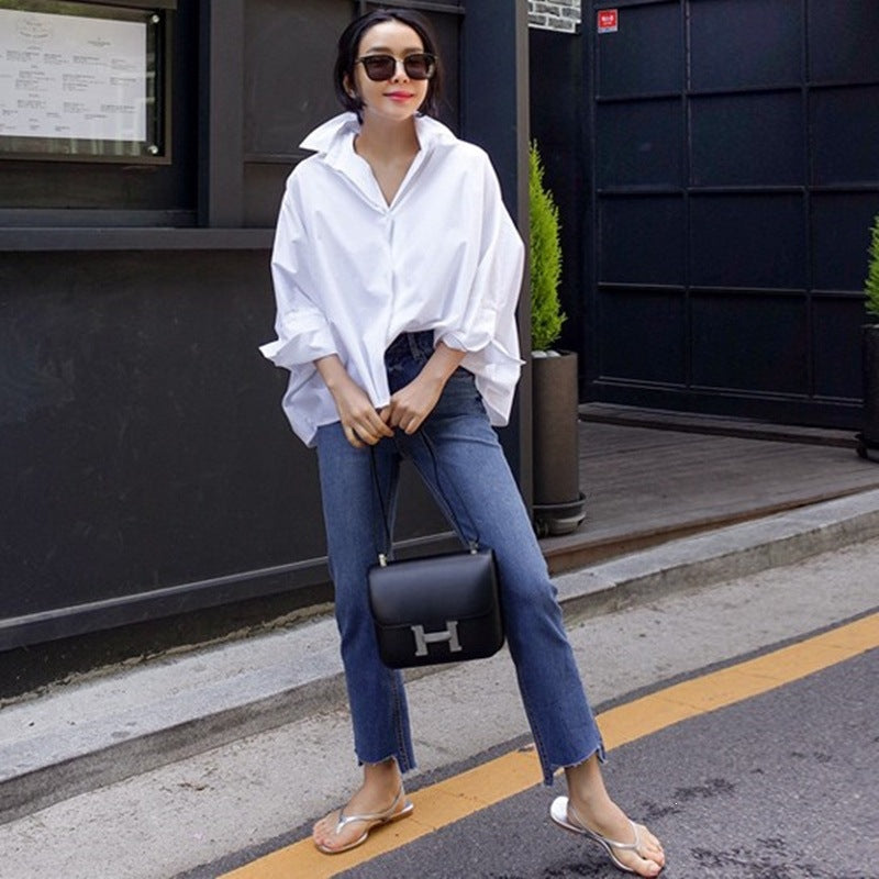 Loose-Fit Button-Up Top