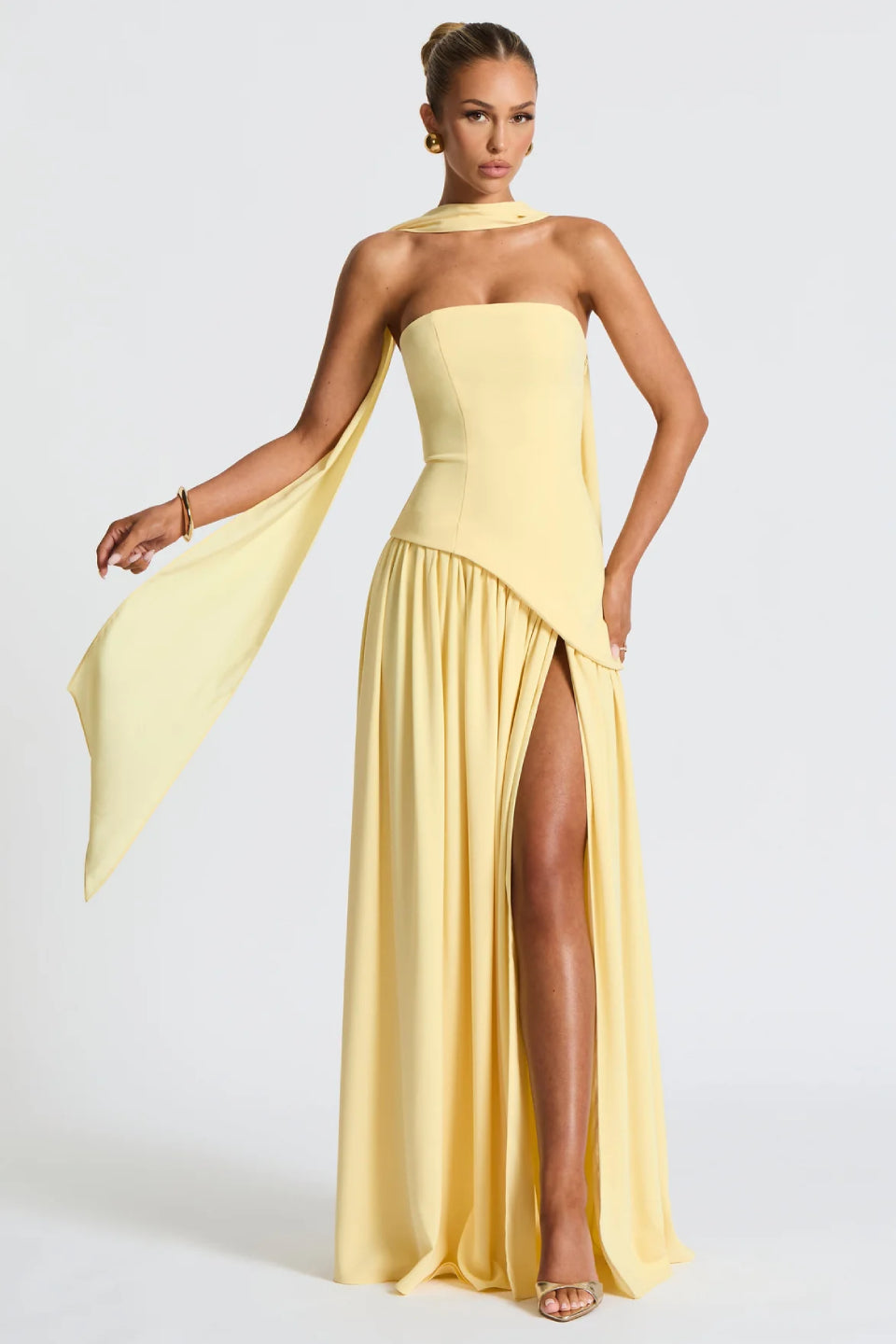 Yellow Bustier Maxi Dress