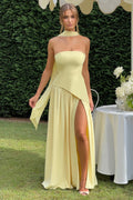 Yellow Bustier Maxi Dress