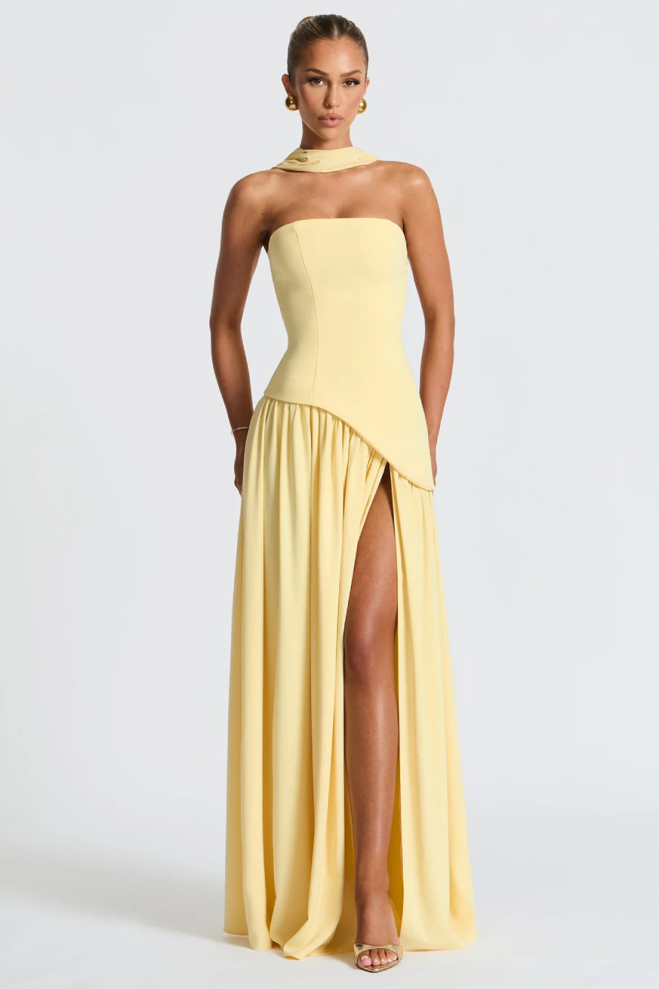 Yellow Bustier Maxi Dress