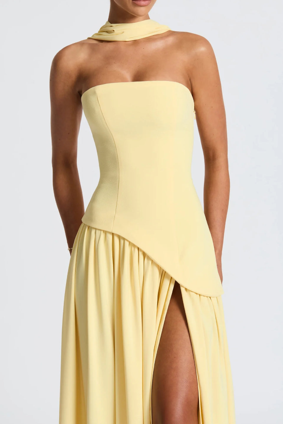 Yellow Bustier Maxi Dress