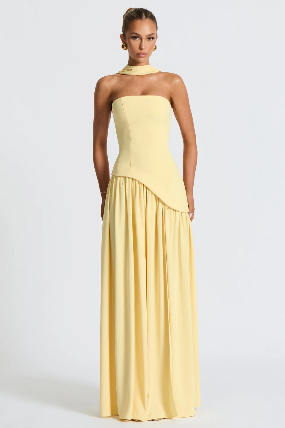 Yellow Bustier Maxi Dress