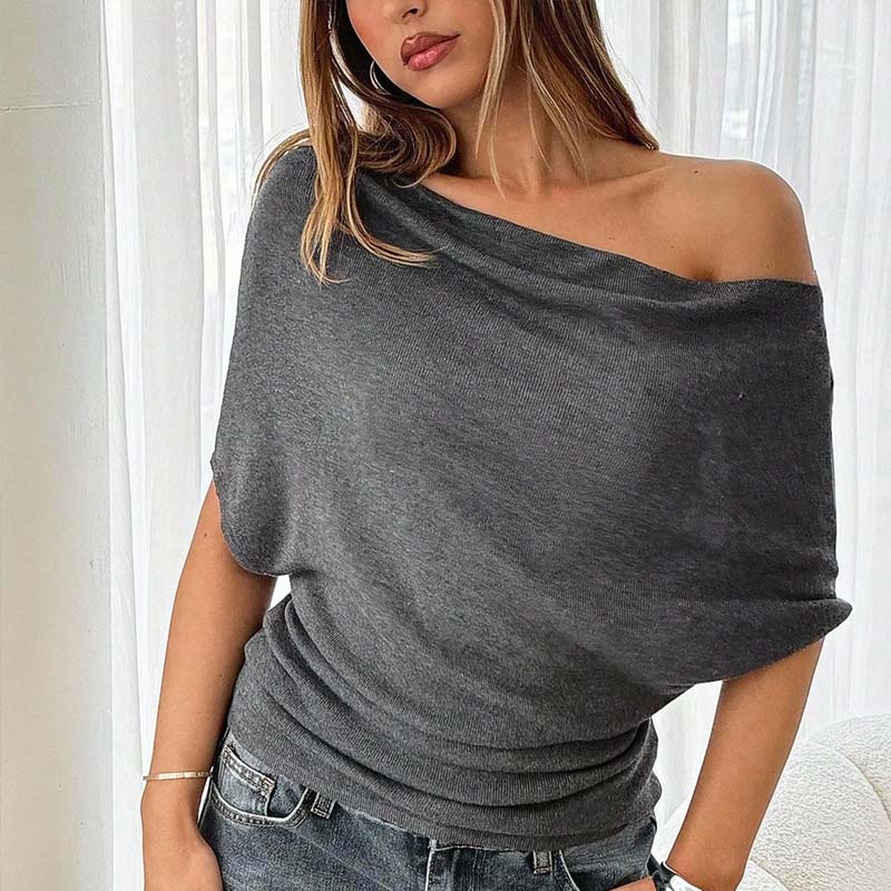⏳Limited-time 50% off⏰Women's Asymmetrical Off-Shoulder Batwing Sleeve Top👚