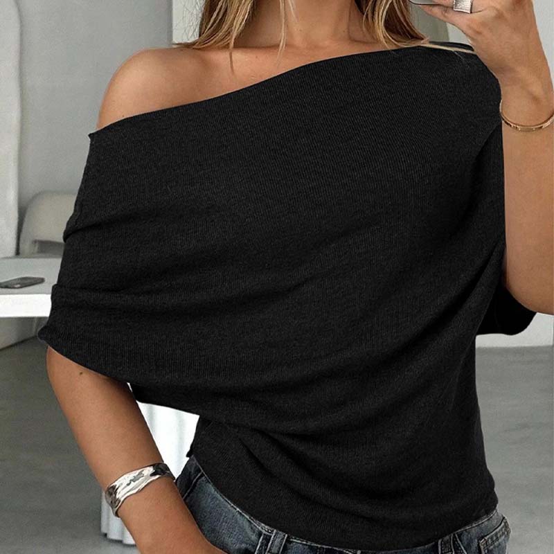 ⏳Limited-time 50% off⏰Women's Asymmetrical Off-Shoulder Batwing Sleeve Top👚